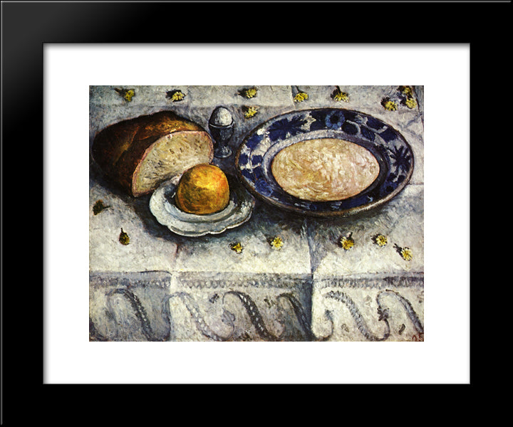 Still Life With Milk 20x24 Black Modern Wood Framed Art Print Poster by Modersohn Becker, Paula