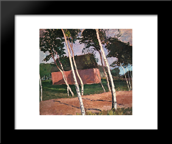 Worpsweder Landscape 20x24 Black Modern Wood Framed Art Print Poster by Modersohn Becker, Paula