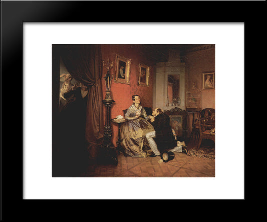Difficult Bride 20x24 Black Modern Wood Framed Art Print Poster by Fedotov, Pavel