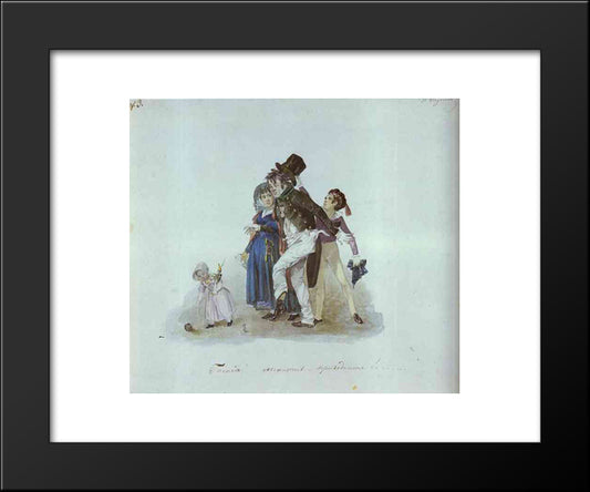 Get Married, Gentlemen That Would Come In Very Handy 20x24 Black Modern Wood Framed Art Print Poster by Fedotov, Pavel