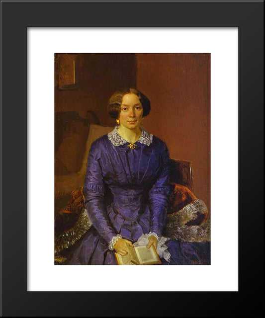 Portrait Of Elizaveta Petrovna Zhdanova 20x24 Black Modern Wood Framed Art Print Poster by Fedotov, Pavel