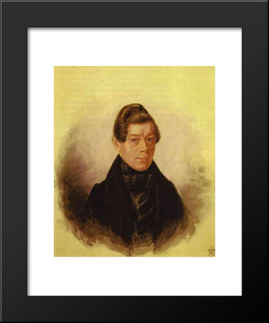 Portrait Of M. M. Rodivanovsky 20x24 Black Modern Wood Framed Art Print Poster by Fedotov, Pavel