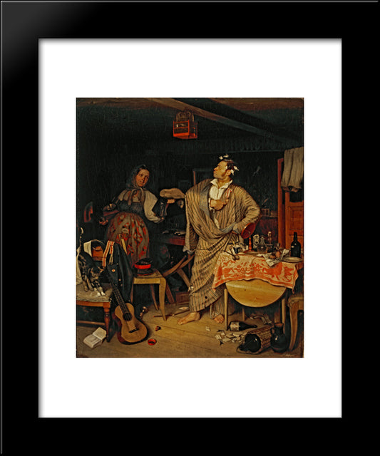 The Fresh Cavalier 20x24 Black Modern Wood Framed Art Print Poster by Fedotov, Pavel