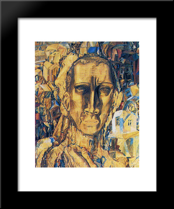 Defeater Of The City 20x24 Black Modern Wood Framed Art Print Poster by Filonov, Pavel