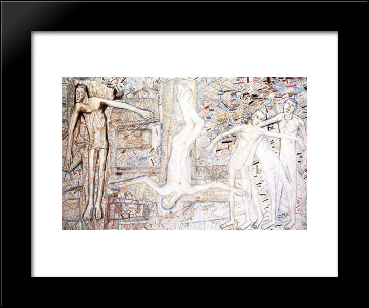 Execution 20x24 Black Modern Wood Framed Art Print Poster by Filonov, Pavel