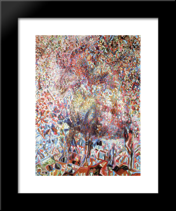 Goat 20x24 Black Modern Wood Framed Art Print Poster by Filonov, Pavel