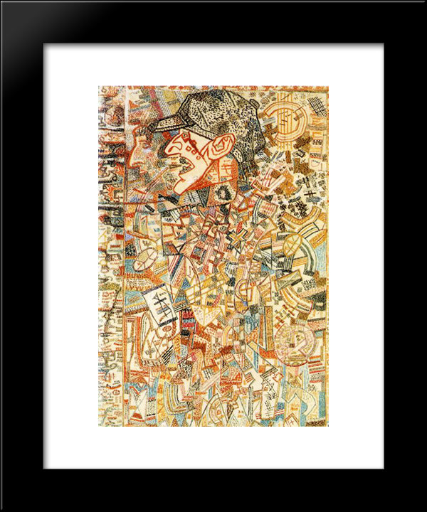 Raider (Mugger) 20x24 Black Modern Wood Framed Art Print Poster by Filonov, Pavel