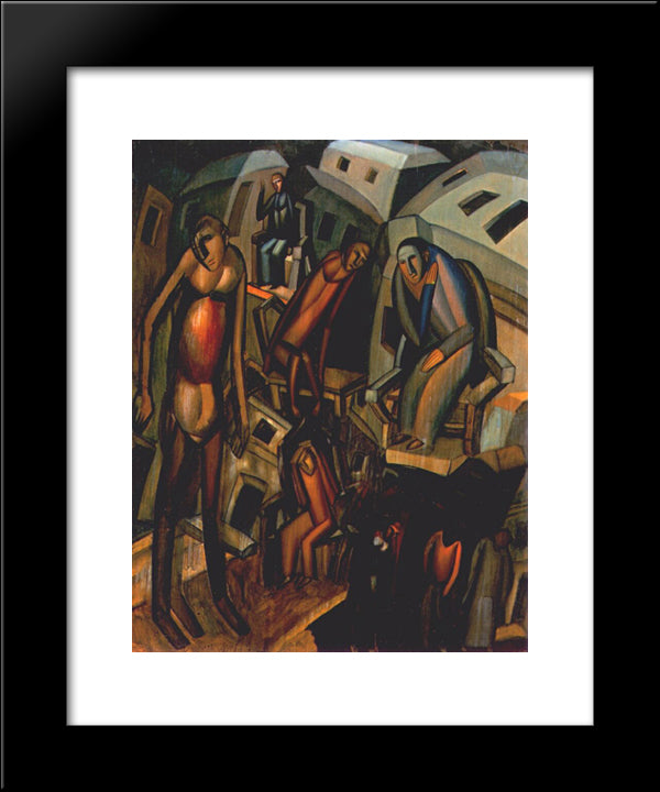 Those Who Have Nothing To Lose 20x24 Black Modern Wood Framed Art Print Poster by Filonov, Pavel