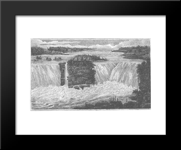 Niagara Falls 20x24 Black Modern Wood Framed Art Print Poster by Svinyin, Pavel