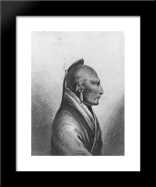 The Chief Of The Little Osages 20x24 Black Modern Wood Framed Art Print Poster by Svinyin, Pavel