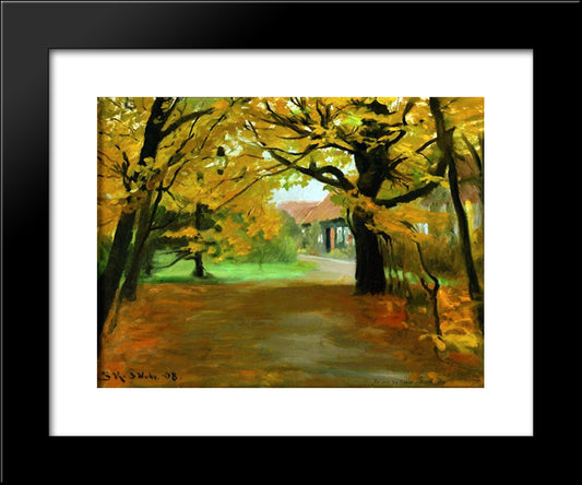 Artist'S House In Skagen Plantation 20x24 Black Modern Wood Framed Art Print Poster by Kroyer, Peder Severin