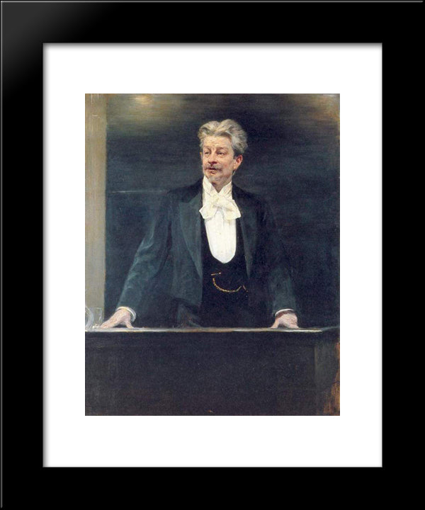 Georg Brandes 20x24 Black Modern Wood Framed Art Print Poster by Kroyer, Peder Severin