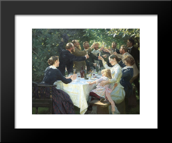 Hip, Hip, Hurrah! 20x24 Black Modern Wood Framed Art Print Poster by Kroyer, Peder Severin