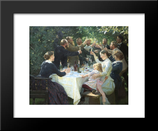 Hip, Hip, Hurrah! 20x24 Black Modern Wood Framed Art Print Poster by Kroyer, Peder Severin