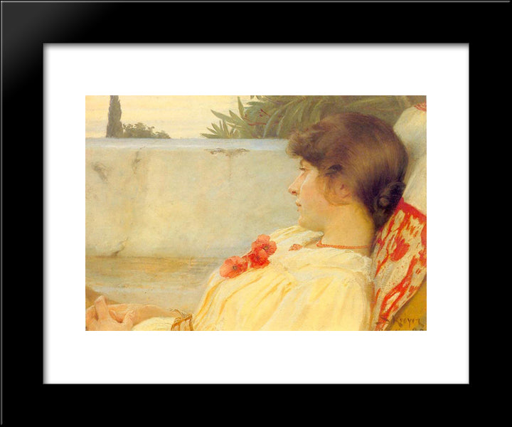 Marie In Ravello 20x24 Black Modern Wood Framed Art Print Poster by Kroyer, Peder Severin