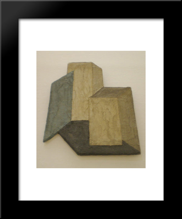 Space Construction 3 20x24 Black Modern Wood Framed Art Print Poster by Peri, Peter Laszlo