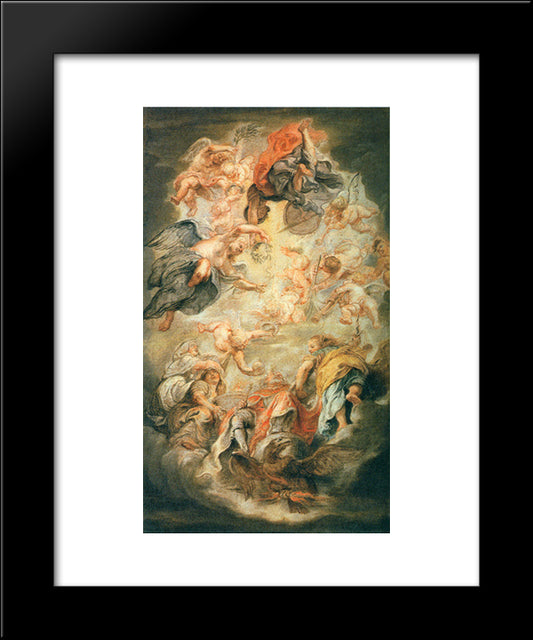 Apotheosis Of King James I 20x24 Black Modern Wood Framed Art Print Poster by Rubens, Peter Paul