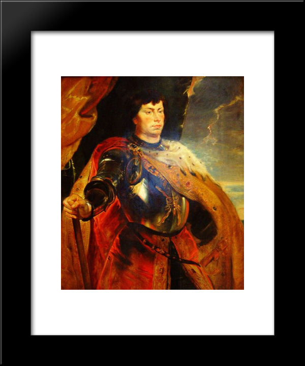 Charles The Bold, Duke Of Burgundy 20x24 Black Modern Wood Framed Art Print Poster by Rubens, Peter Paul