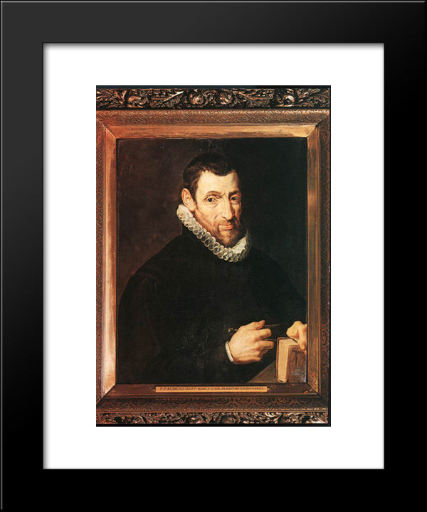 Christoffel Plantin 20x24 Black Modern Wood Framed Art Print Poster by Rubens, Peter Paul