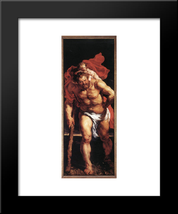 Descent From The Cross (Outside Left) 20x24 Black Modern Wood Framed Art Print Poster by Rubens, Peter Paul