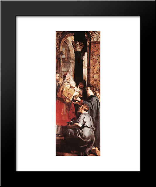 Descent From The Cross (Right Wing) 20x24 Black Modern Wood Framed Art Print Poster by Rubens, Peter Paul