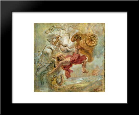 Fall Of Phaeton 20x24 Black Modern Wood Framed Art Print Poster by Rubens, Peter Paul