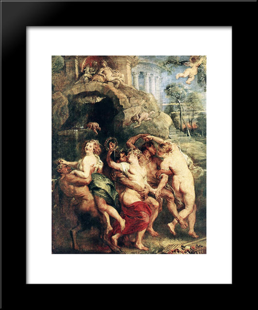 Feast Of Venus 20x24 Black Modern Wood Framed Art Print Poster by Rubens, Peter Paul