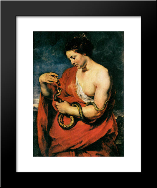 Hygeia, Goddess Of Health 20x24 Black Modern Wood Framed Art Print Poster by Rubens, Peter Paul