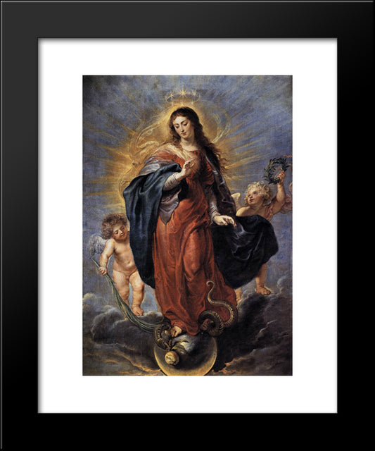 Immaculate Conception 20x24 Black Modern Wood Framed Art Print Poster by Rubens, Peter Paul
