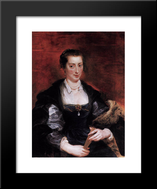 Isabella Brandt, First Wife 20x24 Black Modern Wood Framed Art Print Poster by Rubens, Peter Paul