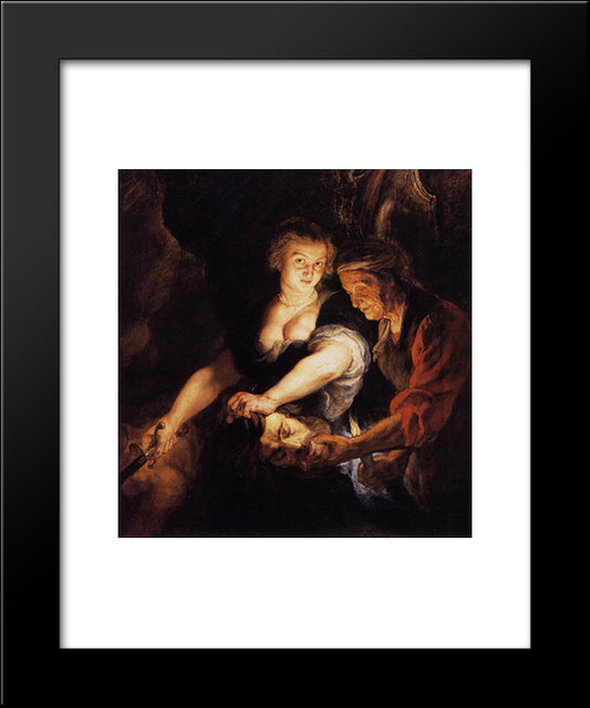 Judith With The Head Of Holofernes 20x24 Black Modern Wood Framed Art Print Poster by Rubens, Peter Paul