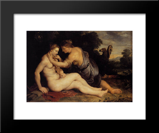 Jupiter And Callisto 20x24 Black Modern Wood Framed Art Print Poster by Rubens, Peter Paul