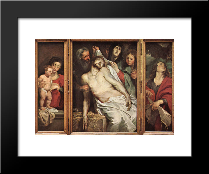Lamentation Of Christ 20x24 Black Modern Wood Framed Art Print Poster by Rubens, Peter Paul