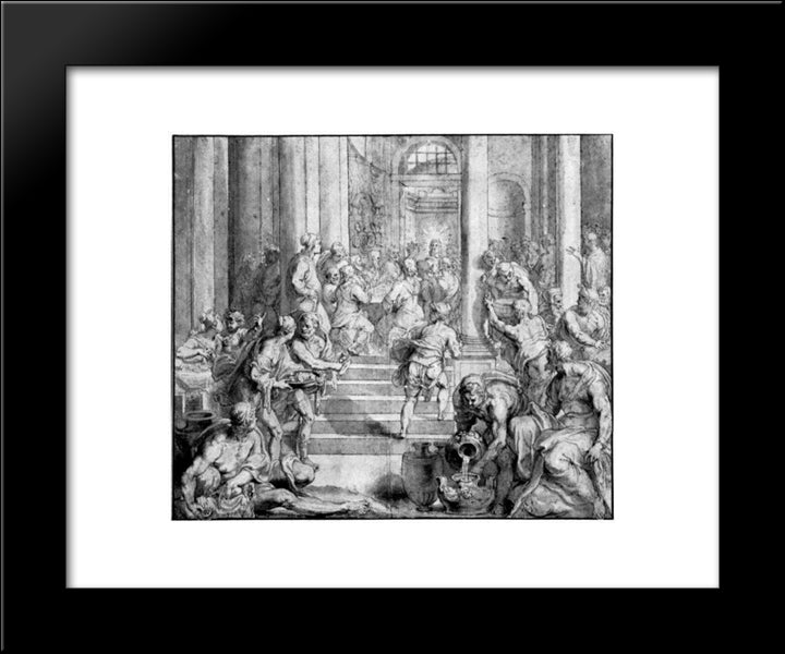 Last Supper 20x24 Black Modern Wood Framed Art Print Poster by Rubens, Peter Paul