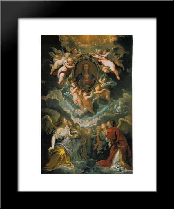 Madonna Della Vallicella 20x24 Black Modern Wood Framed Art Print Poster by Rubens, Peter Paul