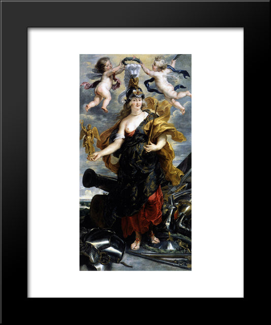 Marie De Medicis As Bellona 20x24 Black Modern Wood Framed Art Print Poster by Rubens, Peter Paul