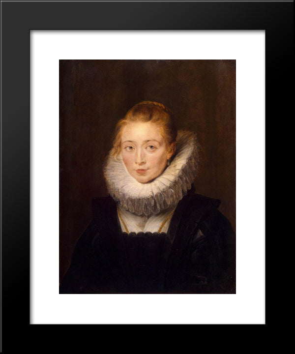 Portrait Of A Chambermaid 20x24 Black Modern Wood Framed Art Print Poster by Rubens, Peter Paul