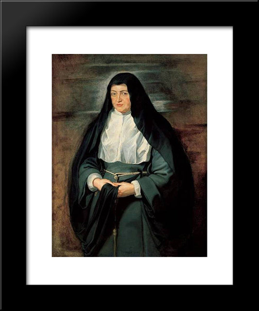 Portrait Of Archduchess Isabella Clara Eugenia 20x24 Black Modern Wood Framed Art Print Poster by Rubens, Peter Paul