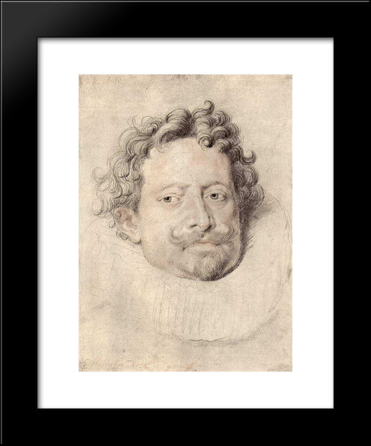 Portrait Of Don Diego Messina 20x24 Black Modern Wood Framed Art Print Poster by Rubens, Peter Paul