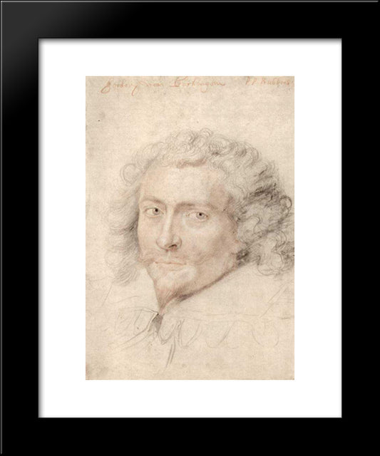 Portrait Of George Vilie 20x24 Black Modern Wood Framed Art Print Poster by Rubens, Peter Paul