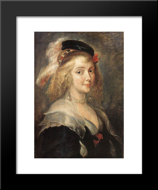 Portrait Of Helena Fourment 20x24 Black Modern Wood Framed Art Print Poster by Rubens, Peter Paul