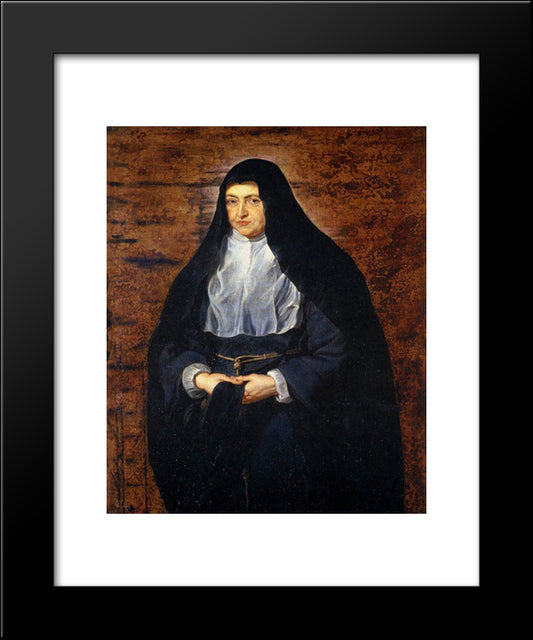 Portrait Of Infanta Clara Eugenia, Governess Of The Netherlands 20x24 Black Modern Wood Framed Art Print Poster by Rubens, Peter Paul