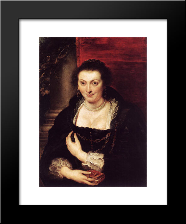 Portrait Of Isabella Brant 20x24 Black Modern Wood Framed Art Print Poster by Rubens, Peter Paul