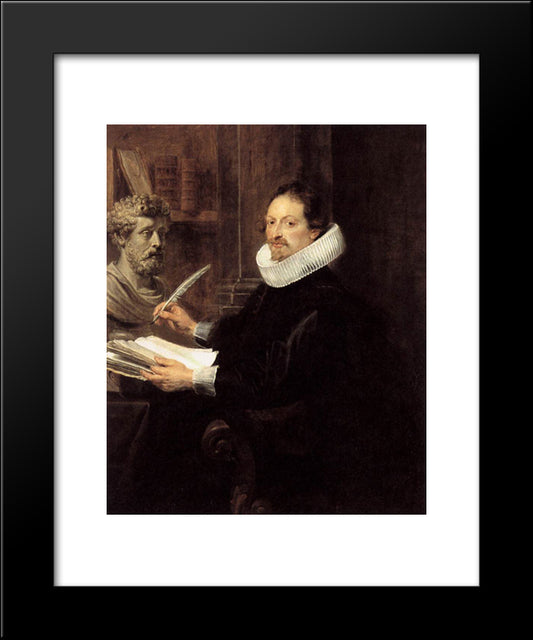 Portrait Of Jan Gaspar Gevartius 20x24 Black Modern Wood Framed Art Print Poster by Rubens, Peter Paul