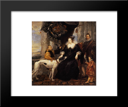 Portrait Of Lady Arundel With Her Train 20x24 Black Modern Wood Framed Art Print Poster by Rubens, Peter Paul