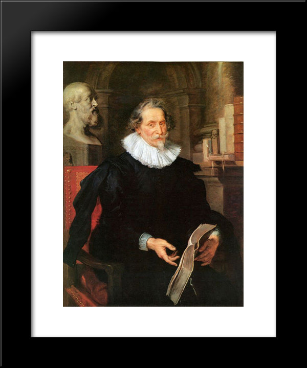 Portrait Of Ludovicus Nonnius 20x24 Black Modern Wood Framed Art Print Poster by Rubens, Peter Paul