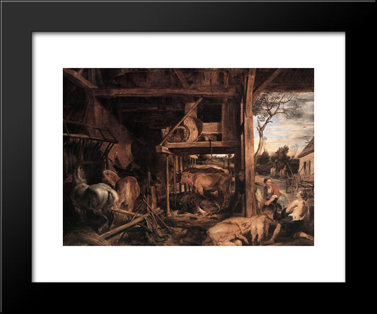 Return Of The Prodigal Son 20x24 Black Modern Wood Framed Art Print Poster by Rubens, Peter Paul