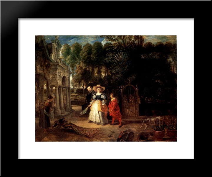 Rubens And Helene Fourment In The Garden 20x24 Black Modern Wood Framed Art Print Poster by Rubens, Peter Paul