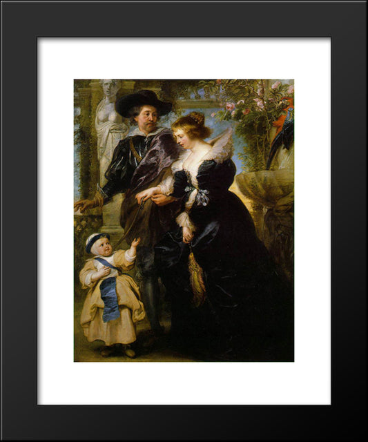 Rubens Rubens His Wife Helena Fourment And Their Son Peter Paul 20x24 Black Modern Wood Framed Art Print Poster by Rubens, Peter Paul