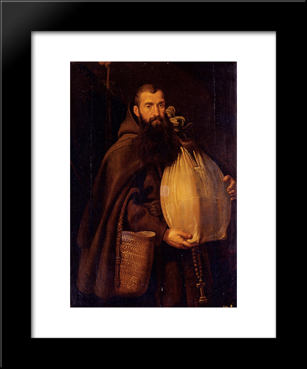 Saint Felix Of Cantalice 20x24 Black Modern Wood Framed Art Print Poster by Rubens, Peter Paul